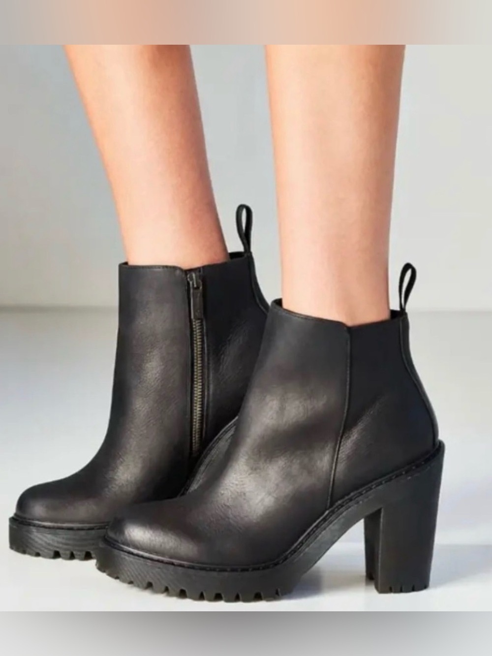 Dr Martens Magdalena Black Leather Ankle Boots Size 7